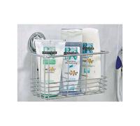 Etagère salle de bain finition chromée avec fixation ventouse