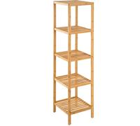 tectake Étagère Debout Salle de Bain Bois de Bambou - diverses modèles - (5 Niveaux | 33x33x141 cm | No. 401646)