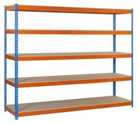 Etagère Sans Vis Ecoforte 1204-5 Chipboard Galva/bois Galva/bois 2000x1200x450 - Simonrack