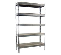 Etagère Sans Vis Ecoforte 1207-5 Chipboard 3000 Galva/bois Galva/bois 3000x1200x750 - Simonrack