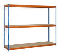 Etagère Sans Vis Simonforte 1206-3 Chipboard 1500 Bleu/orang/bois Bleu/orange/bois 1500x1200x600 - Simonrack