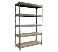 Etagère Sans Vis Simonforte 2407-5 Chipboard Galva/bois Galva/bois 2000x2400x750 - Simonrack
