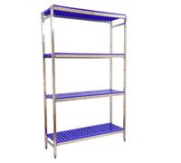 Etagère Sans Vis Simoninox Initial 4pp/2000x860x400 A.inox/bleu 2000x860x400 - Simonrack