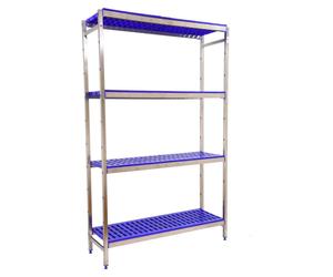 Etagère Sans Vis Simoninox Initial 4pp/2000x860x500 A.inox/bleu 2000x860x500 - Simonrack