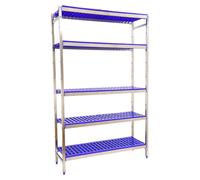 Etagère Sans Vis Simoninox Initial 5pp/2000x1660x400 A.inox/bleu 2000x1660x400 - Simonrack