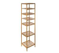 Etagère SDB 6 niveaux en bambou naturel - Dim : l.35 x P.32 x H.145cm -