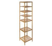 Etagère SDB 6 niveaux en bambou naturel - Dim : l.35 x P.32 x H.145cm -