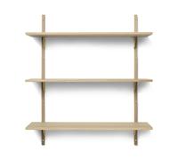 Ferm Living Étagère Sector triple wide Chêne-laiton