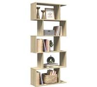 vidaXL Étagère séparatrice de pièce 5 Niveaux chêne Sonoma 70x24x161cm, étagère, étagère à Livres, étagère de Rangement, bibliothèque