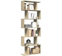 vidaXL Étagère séparatrice de pièce 6 Niveaux chêne Sonoma 70x24x193cm, étagère, étagère à Livres, étagère de Rangement, bibliothèque