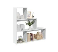 vidaXL Étagère séparatrice de pièce à 3 Niveaux Blanc 123x29x123 cm