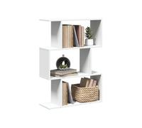 vidaXL Bibliothèque séparateur de pièce à 3 Niveaux Blanc 70 x 24 x 97 cm Bois d'ingénierie