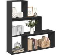 vidaXL Étagère séparatrice de pièce 3 niveaux 123x29x123 cm Noir