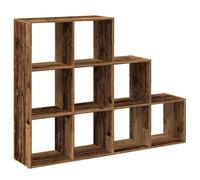 Étagère séparatrice de pièce à 3 niveaux - vidaXL - rangement ouvert - bois - vieux bois - 137,5 x 29 x 103,5 cm{ygo77o}