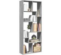 vidaXL Étagère séparatrice de pièce Sonoma Gris 67x25x161,5 cm, étagère, étagère à Livres, étagère de Rangement, bibliothèque, Support de Rangement