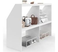 Etagère sous pente 4 cases TOMI 160 x 50 x 110/70 cm blanc Blanc
