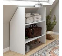 Etagère sous pente 2 niveaux TOMI 100 x 50 x 70/110 cm blanc