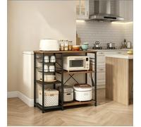 Étagère stable multi-usage, rangement pour cuisine, four micro-ondes, café ou exposition, meuble ouvert solide pour pièce à vivre