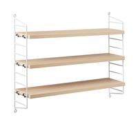 String Étagère String Pocket frêne-blanc bois-blanc