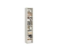 Etagère SucceBuy 8 niveaux réglable en hauteur 33x30x180 cm Panneau de particules Blanc