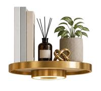 Étagère suspendue avec lumière pour mur, présentoir vertical, organiseur | Étagère murale flottante pour maison, appartement, dortoir, cuisine, salon, salle de bain, salle de jeux, studio