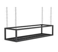 Étagère Suspendue en métal antirouille avec chaîne - présentoir à Plantes et Objets décoratifs fixé au Plafond, adapté aux balcons, Bars, fleuristes, etc., avec Une Conception en Grille INCL