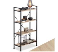 Etagère style industriel Bois clair industriel, Chêne Sonoma
