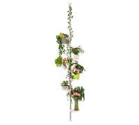 Étagère télescopique à 7 niveaux pour fleurs, support pour plantes, support pour plantes d'intérieur avec mécanisme à ressort, étagère métallique pour fleurs, étagère d'angle peu encombrante pour pots