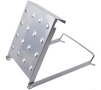 Étagère télescopique en alliage d'aluminium avec plate-forme antidérapante, étagère de rangement compacte et pliable pour outils et fûts à huile 34,5 x 26,8 x 39 cm (argent)