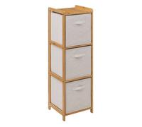 5five Étagère de rangement avec 3 paniers en bambou marron