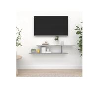 Etagère TV murale Sonoma gris 125x18x23 cm Bois d ingénierie