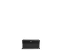 Etagère USM 1 étage largeur 78 cm porte abattante avec serrure noir graphite 78x39x38