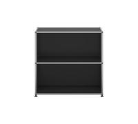 Etagère USM Haller largeur 78 cm 2 étages ouvert noir graphite 78x74x38