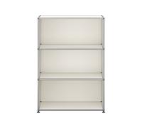 Etagère USM Haller largeur 78 cm 3 étages ouvert blanc pur 78x109x38