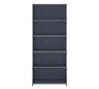Etagère USM Haller largeur 78 cm 5 étages ouvert gris anthracite 78x179x38