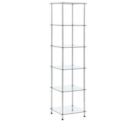 vidaXL Étagère 6 niveaux Transparent Verre trempé