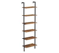 Étagère vintage marron et noir – Panneau de particules et acier – 60 x 30 x 204,8 cm