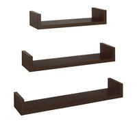 ÉTAGÈRES À MUR MODERNES LOT DE 3 PC WENGÉ MOD. CALAMITA
