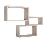 ÉTAGÈRES À MUR RECTANGULAIRES LOT DE 3 PC CHÊNE SAGERAU MOD. TRITTICO