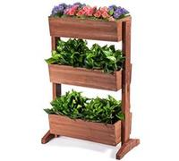 étagères à plantes en bois à 3 niveau amovibles hauteur et inclinaison ajustable multifonctions intérieur/extérieur