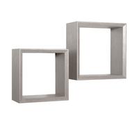 Sanitec Ginevra Lot de 2 étagères cube - Gris foncé