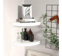 vidaXL ?tag¿¿res d'angle flottantes 2 pcs Blanc 25x25x3,8 cm MDF
