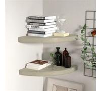 vidaXL Étagères d'Angle MDF 2 Pcs
