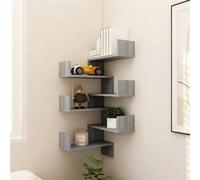 vidaXL Étagères d'angle murales flottantes 2 pcs Sonoma gris Bois 40x40x50 cm