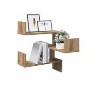 Vidaxl Étagères D'angle Murales 2 Pcs Chêne Artisanal 40x40x49,5 Cm Multicolore