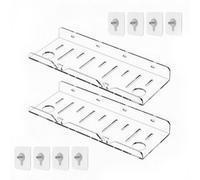 Étagères de Douche 2 supports de rangement muraux flottants en acrylique | organisateur de douche pour salle de bains pour Café Restaurant Camping-car Cité Universitaire Appartement Ma