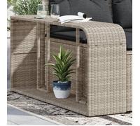 vidaXL Étagères de Rangement 2 pcs, Supports de Rangement, Meubles de Jardin Terrasse Patio Piscine Extérieur, Gris Clair Résine Tressée