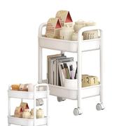 Étagères de rangement avec roulettes - Chariot à 2 niveaux, imperméable et | Organiseur ergonomique pour commode de cuisine, maison | Étagère à roulettes à séchage rapide