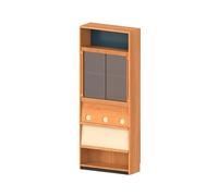 Étagères de rangement Bibliothèque combinable à volonté, style rétro minimaliste, meuble de rangement étagères réglables et rabattables Organisateur(Grand)