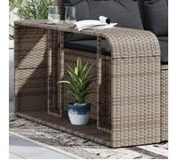 Étagères de rangement - Résine tressée - Gris - Lot 2 pcs - 112x27x55 cm